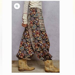 POL Boho Paisley Floral Jogger Pants